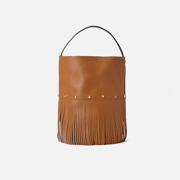 Bucket Fringes Cognac