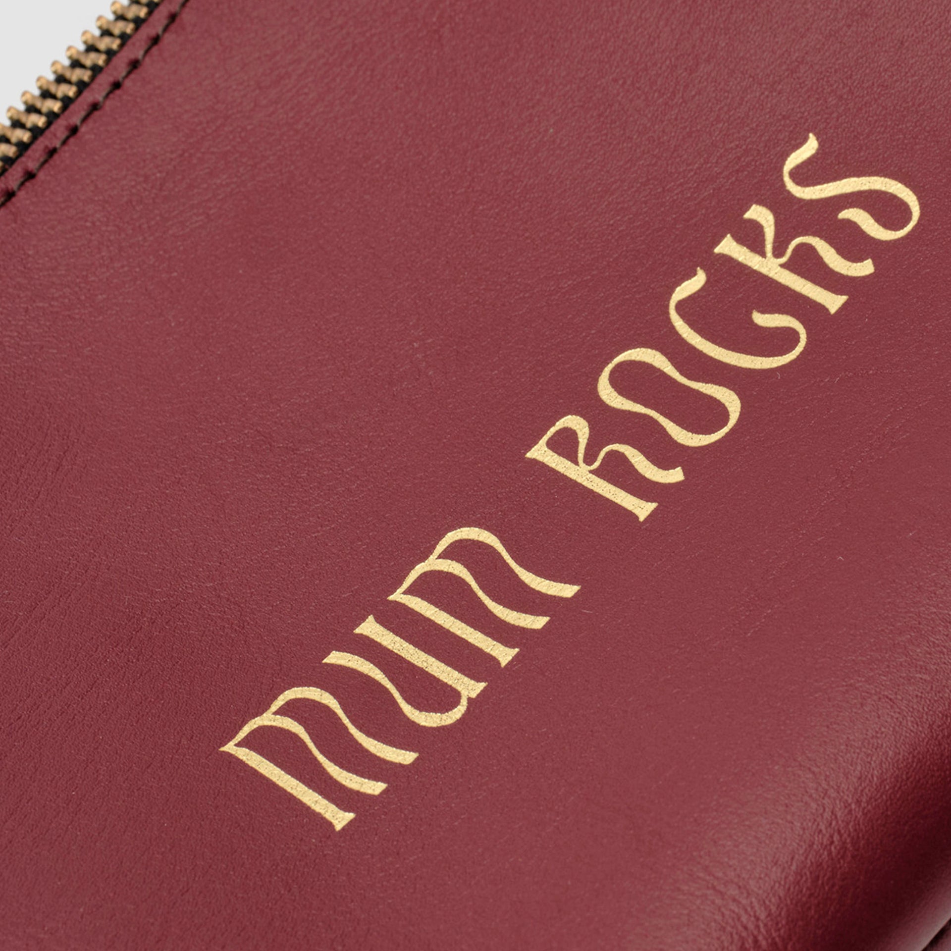 Zipper "Mum Rocks" Burgundy