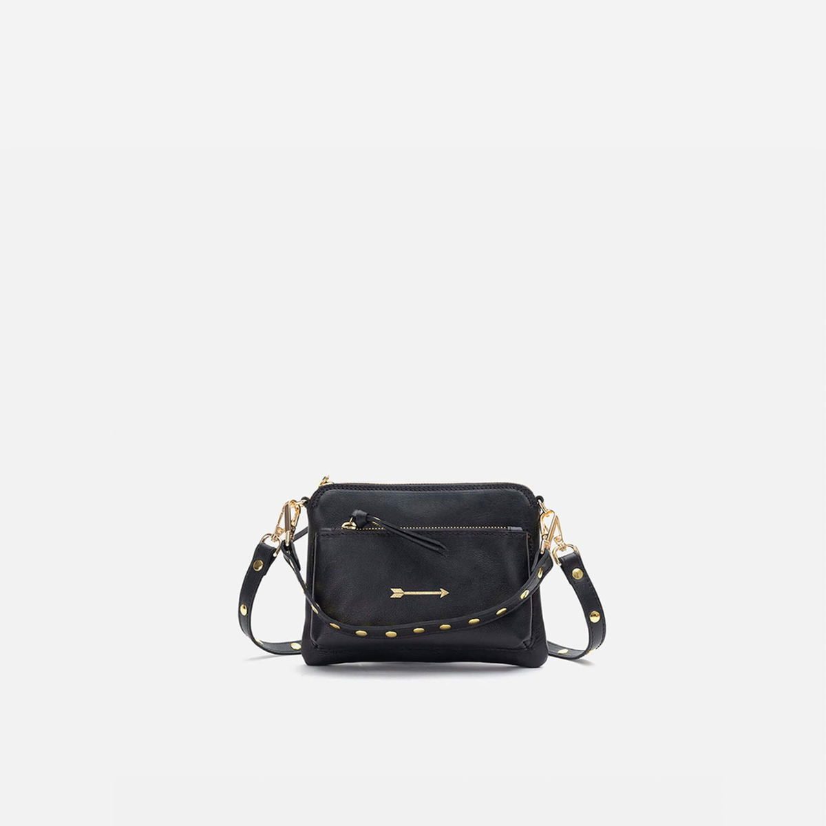 Bolso pequeño con tachuelas Bugsy color negro, de Mercules