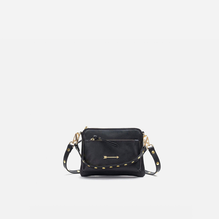 Bolso pequeño con tachuelas Bugsy color negro, de Mercules