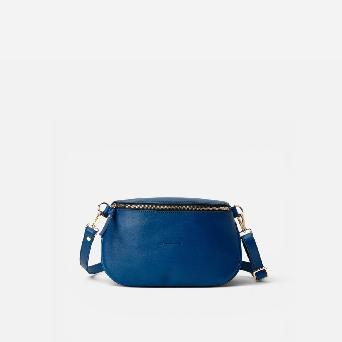 Bum Bag leather belt bag in navy, by Mercules