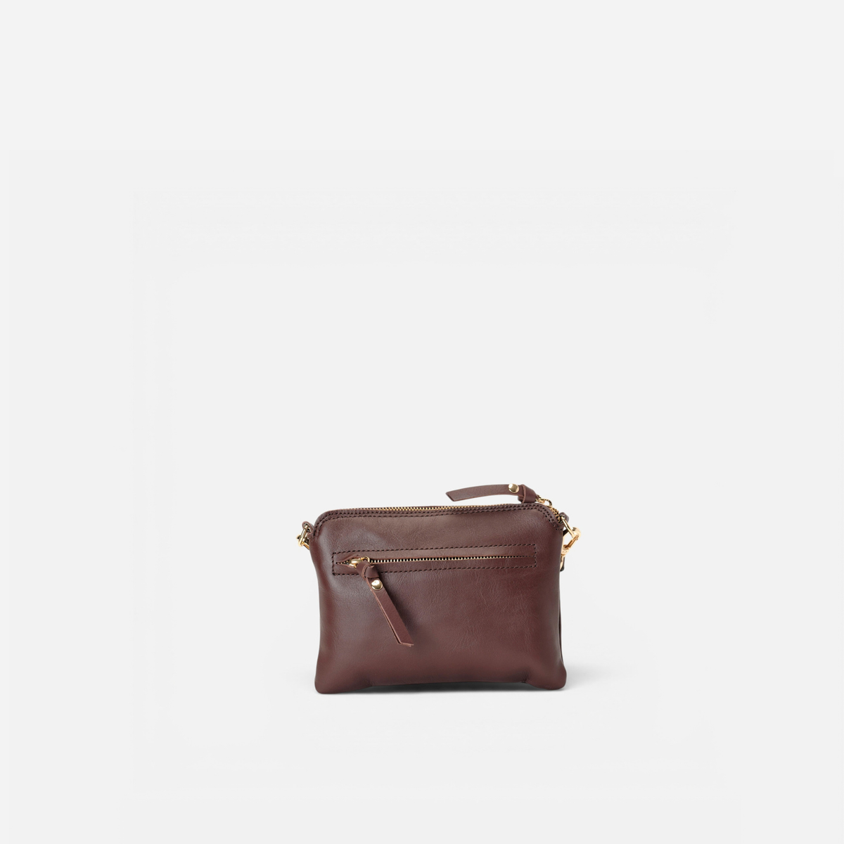 Bolso pequeño con tachuelas Bugsy color marrón testa, de Mercules