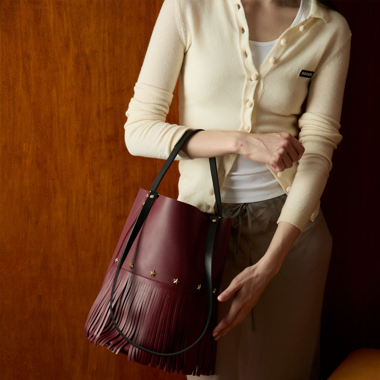 Bucket Fringes Burgundy