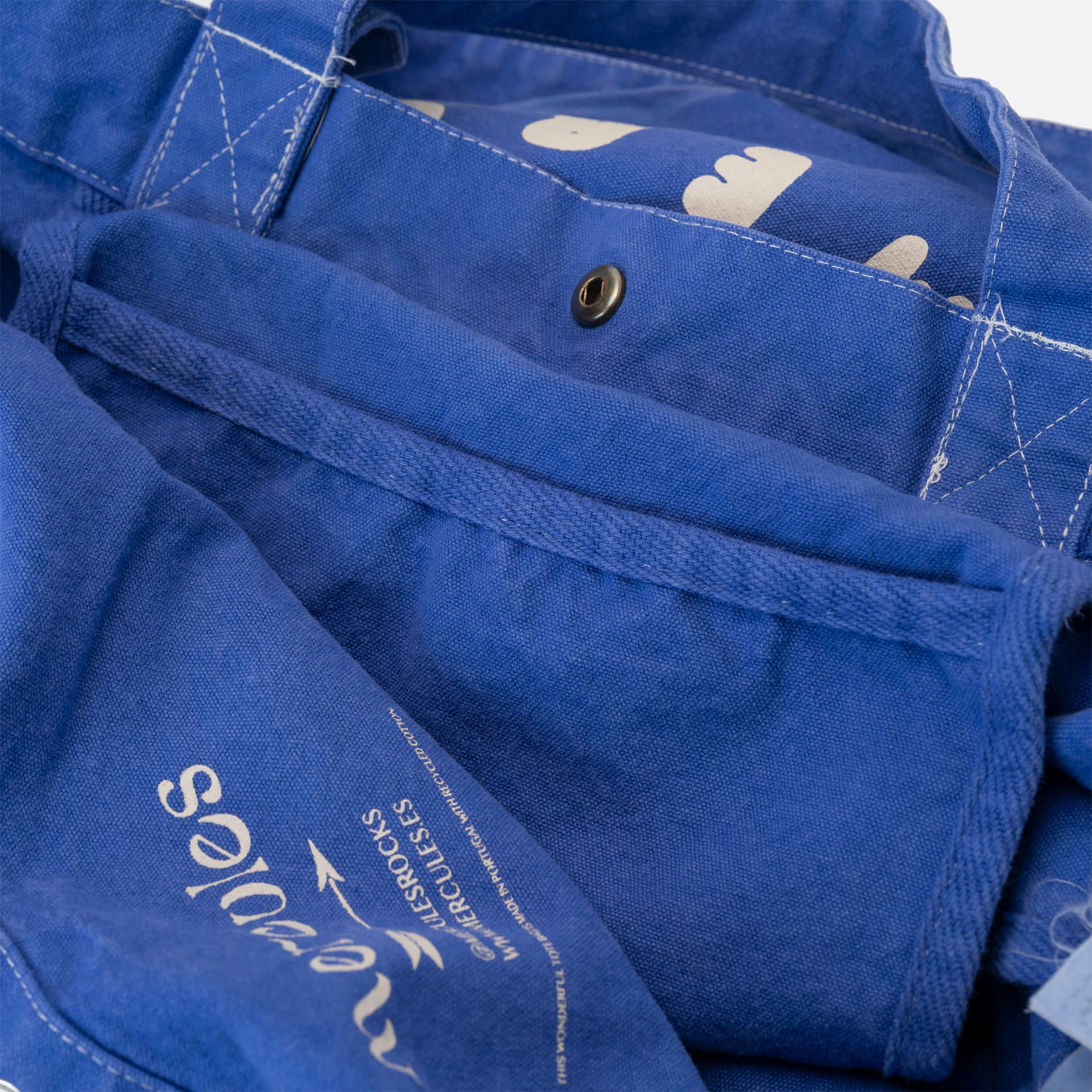 Canvas tote Smiley azul