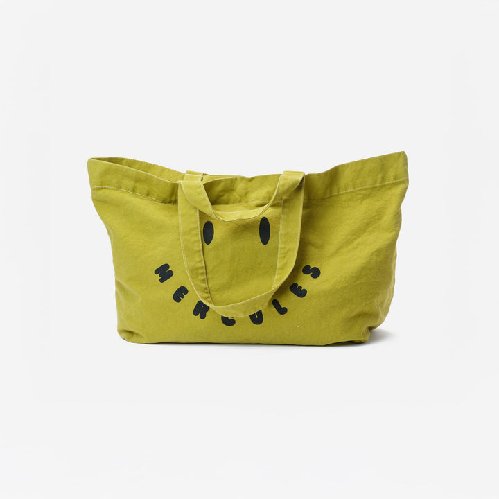 Canvas tote Smiley matcha