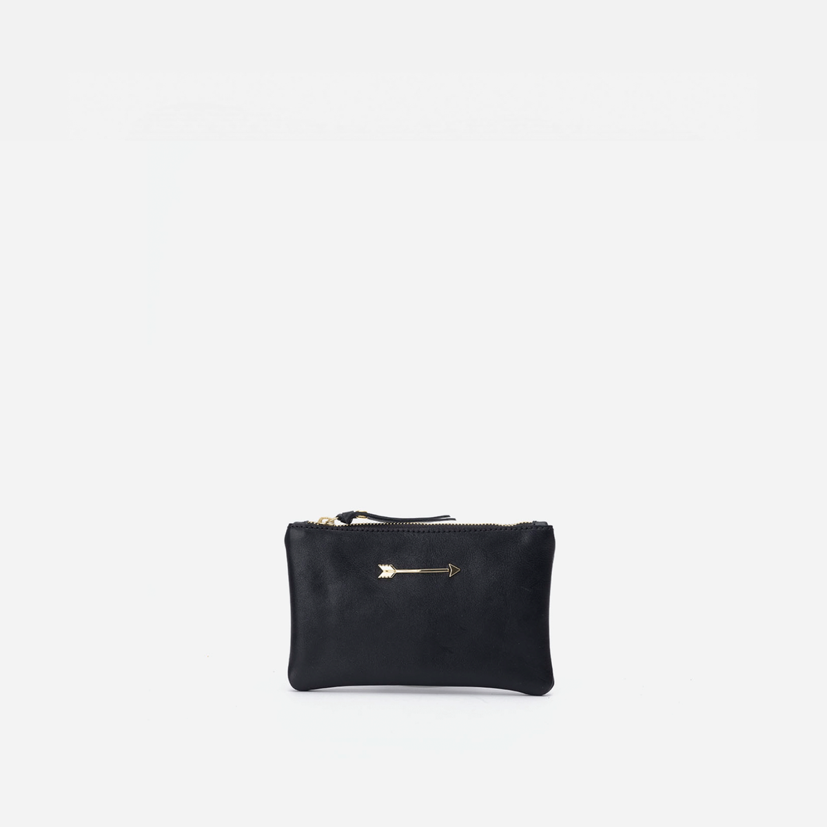 Cartera plana de piel Wallet Arrow color negro, de Mercules
