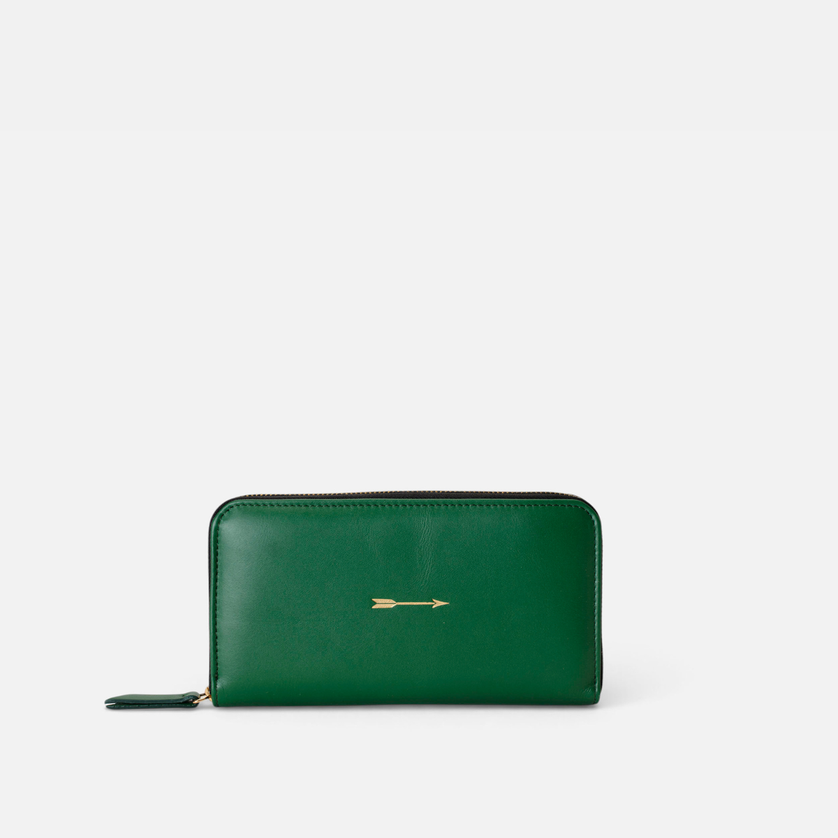 Cartera grande de piel Cartera continental grande color verde, de Mercules