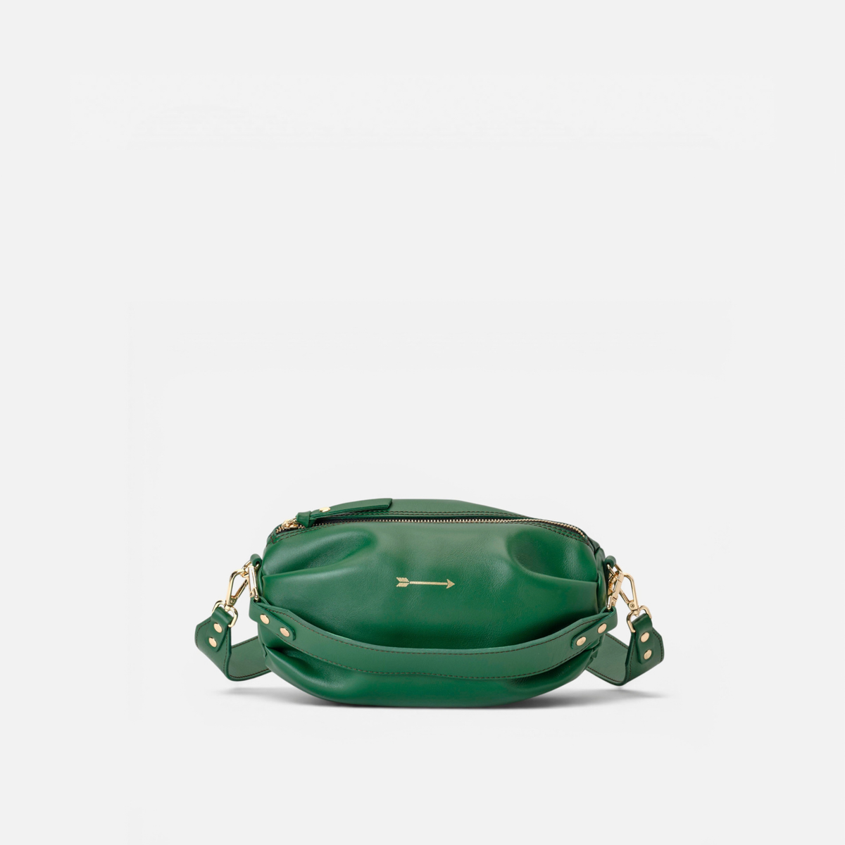 Bolso bandolera de piel Wasp Large color verde, de Mercules