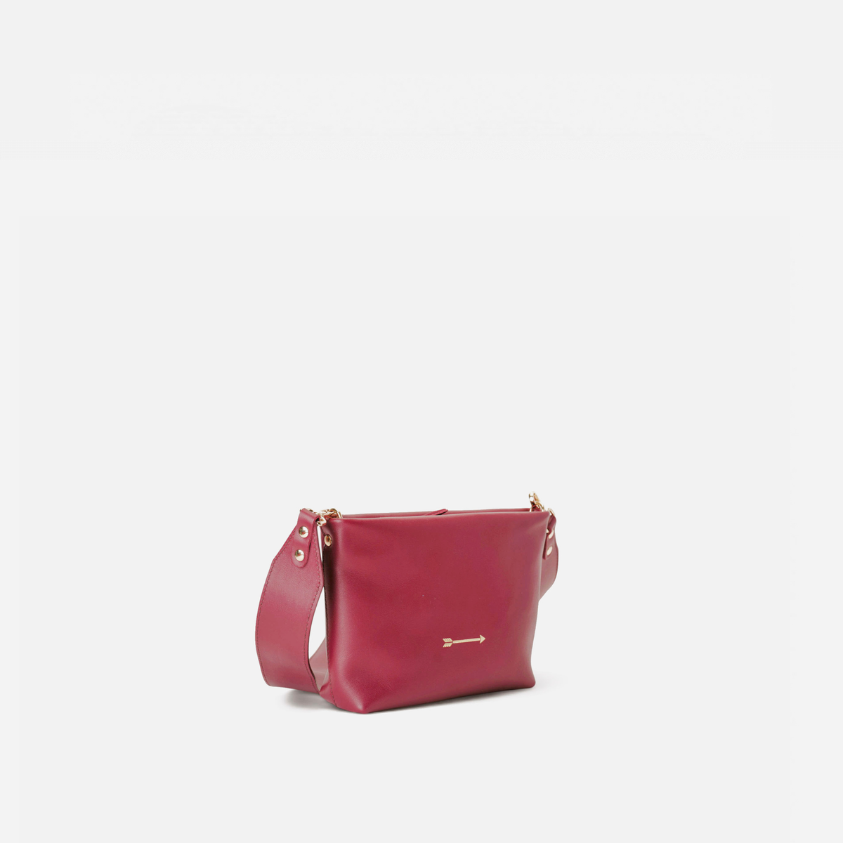 Apollo leather crossbody bag in lipstick red, by Mercules