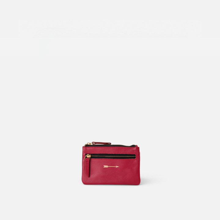 Monedero de piel color rojo lipstick, de Mercules