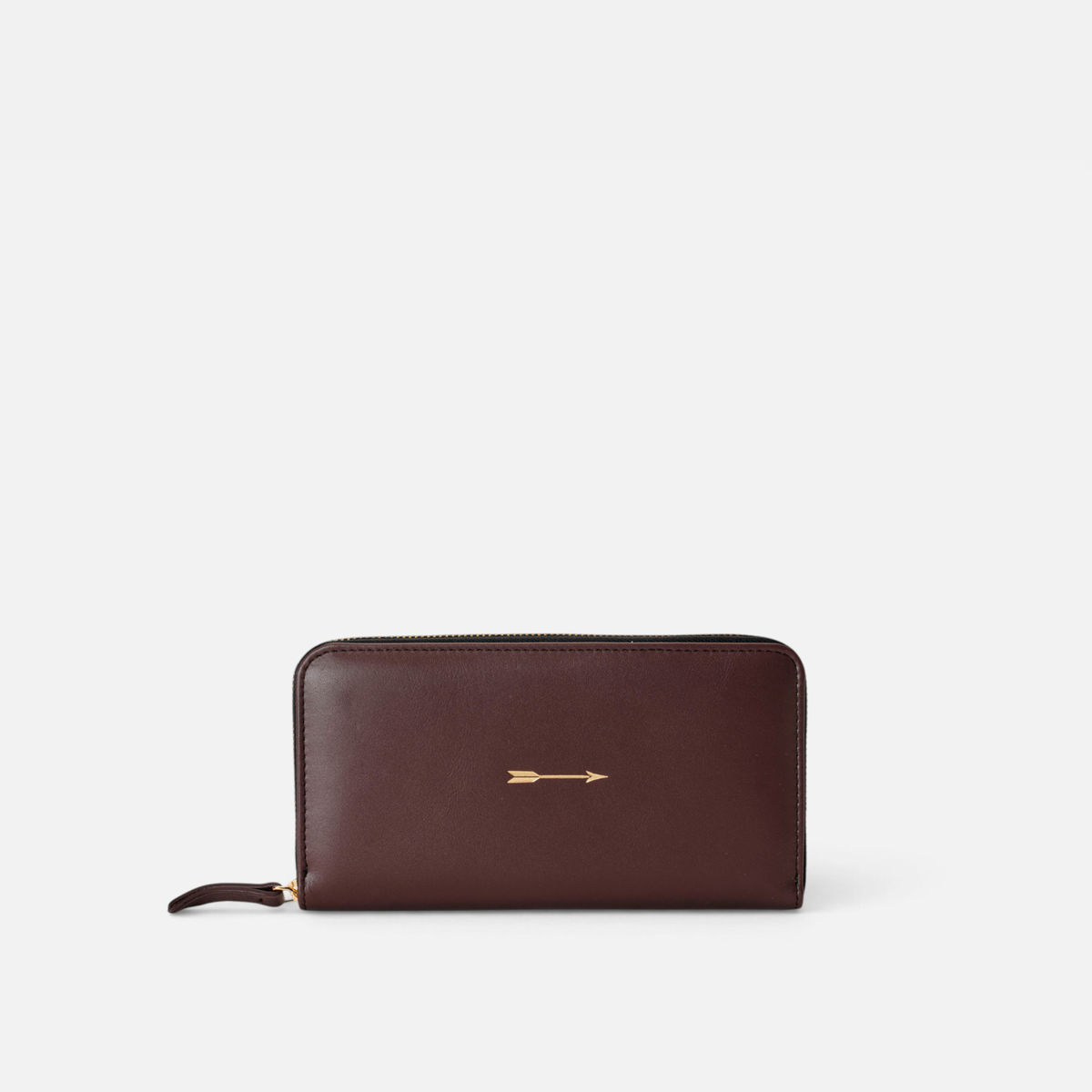 Cartera grande de piel Cartera continental grande color marrón testa, de Mercules