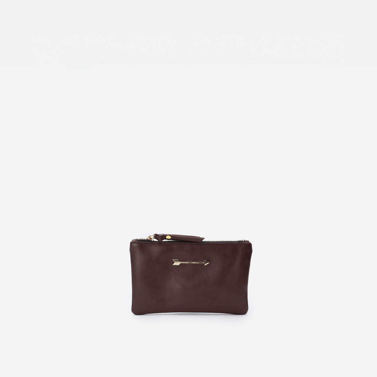 Wallet Arrow flat leather wallet in testa brown, by Mercules