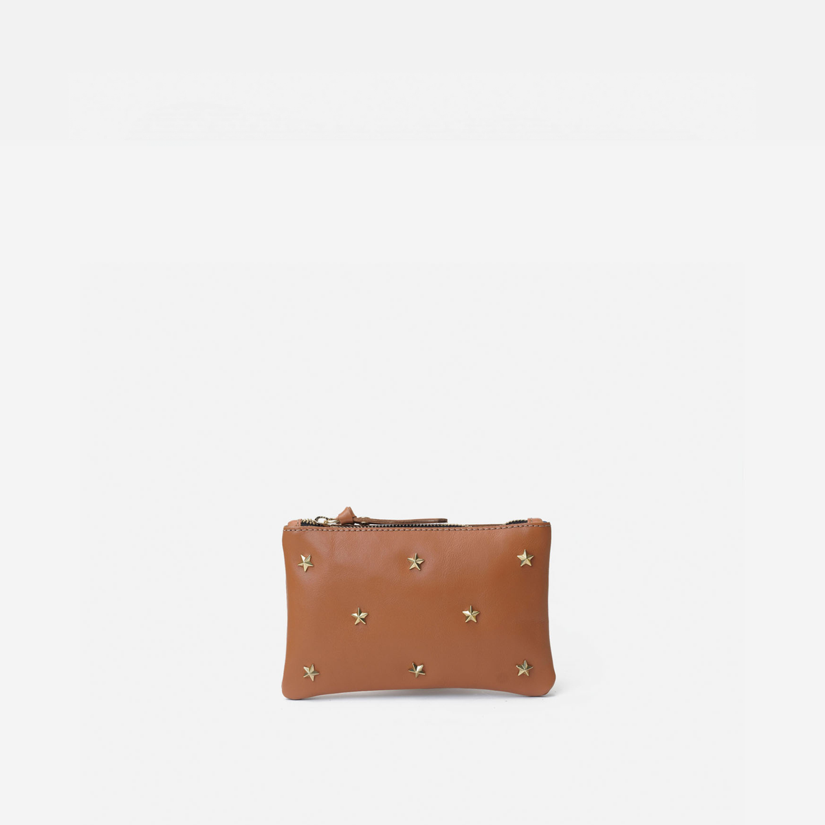 Wallet Stars flat leather wallet with stars in cognac, by Mercules