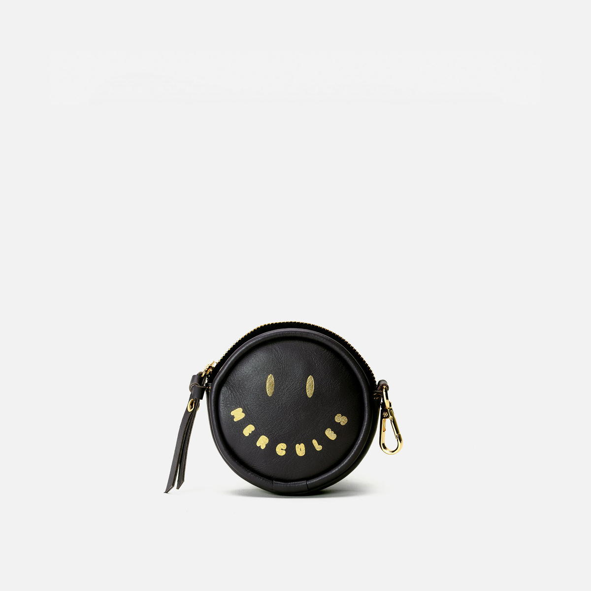 Monedero redondo de piel Monedero Smiley color negro, de Mercules