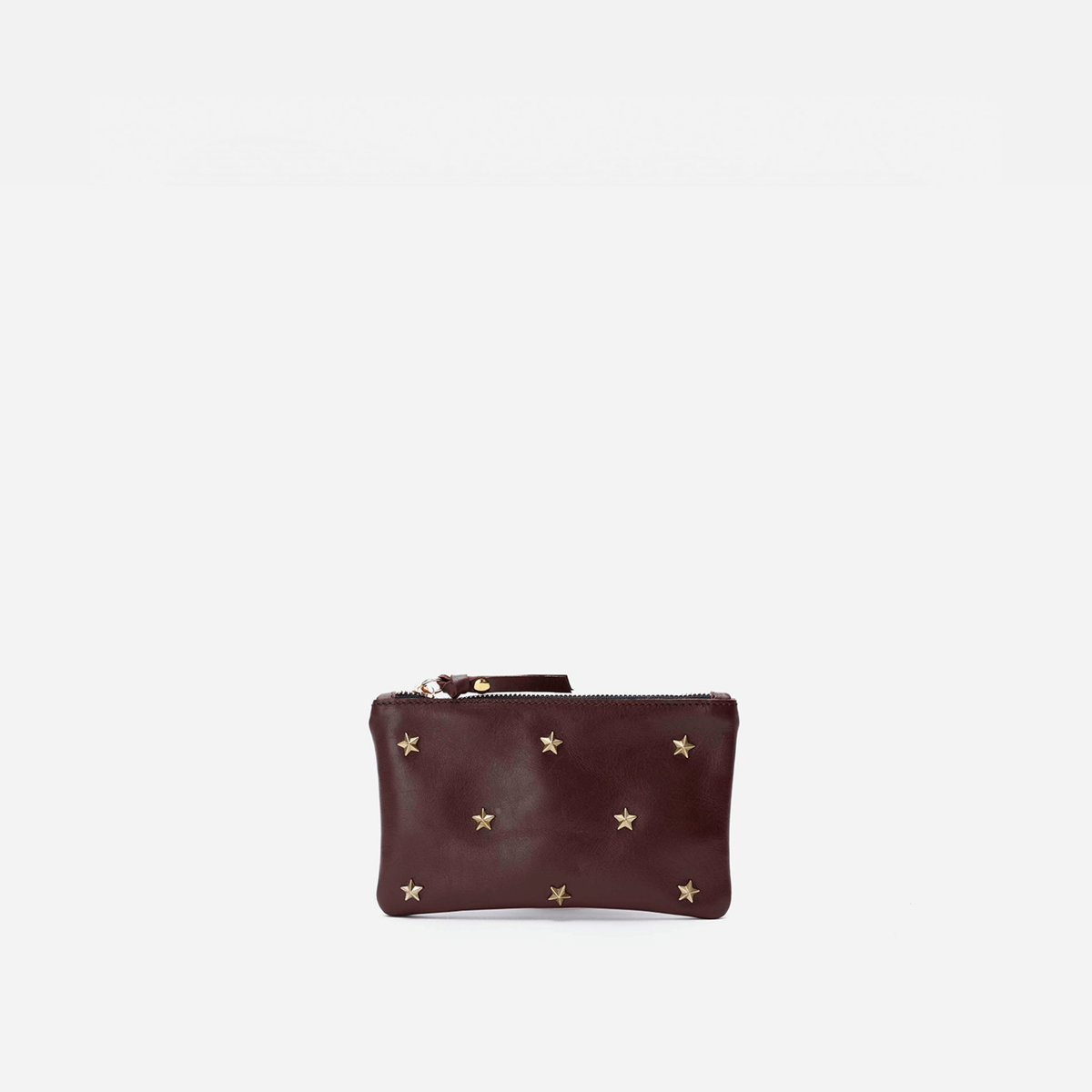 Wallet Stars flat leather wallet with stars in testa brown, by Mercules