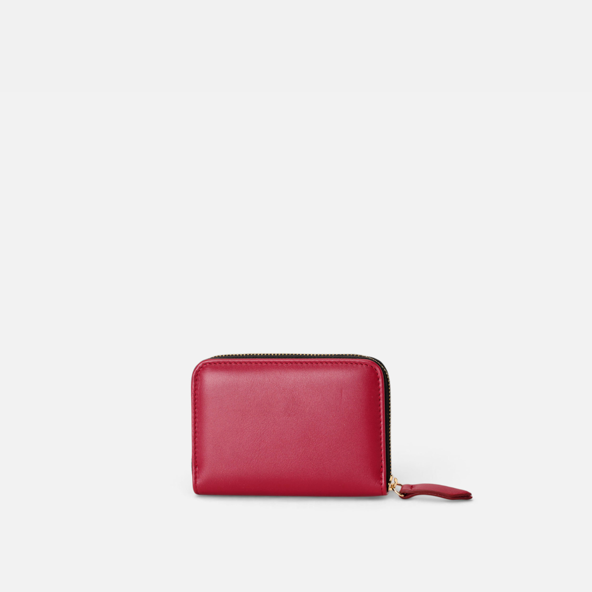 Medium continental leather wallet in lipstick red, by Mercules