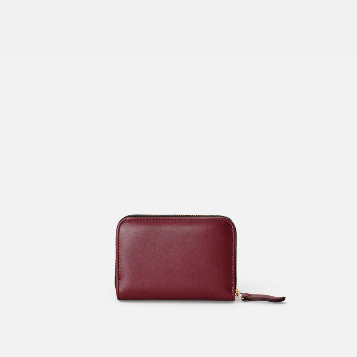 Medium continental leather wallet in burgundy, by Mercules