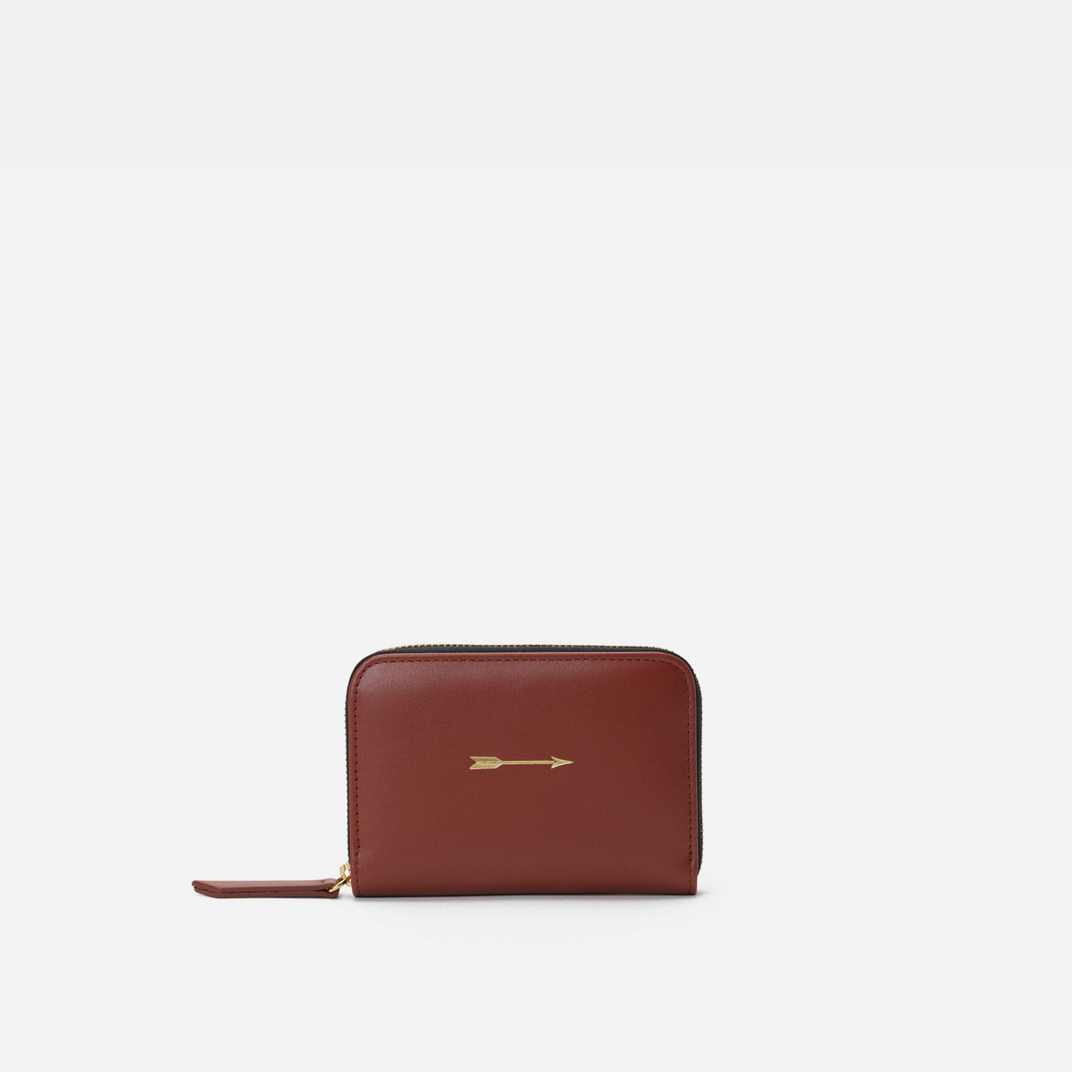 Cartera continental mediana de piel color teja, de Mercules