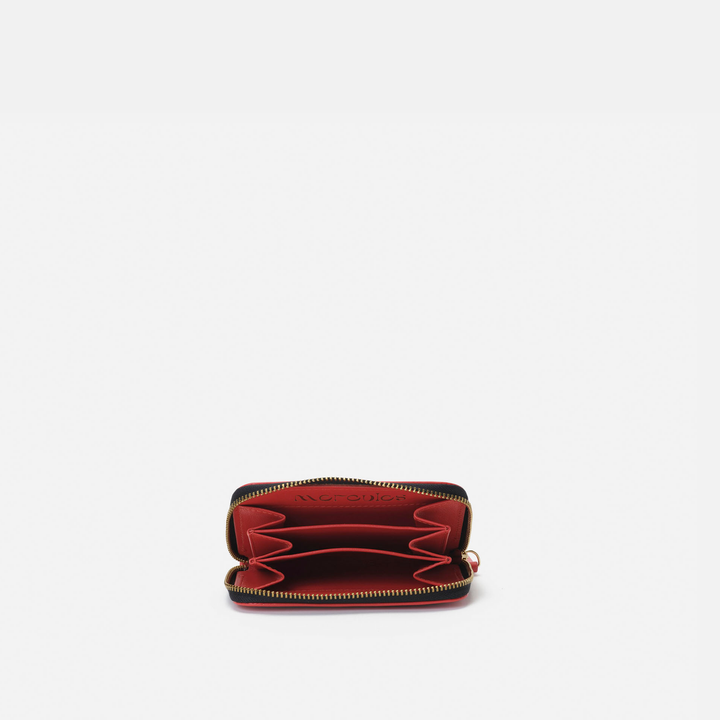 Cartera continental mediana de piel color teja, de Mercules