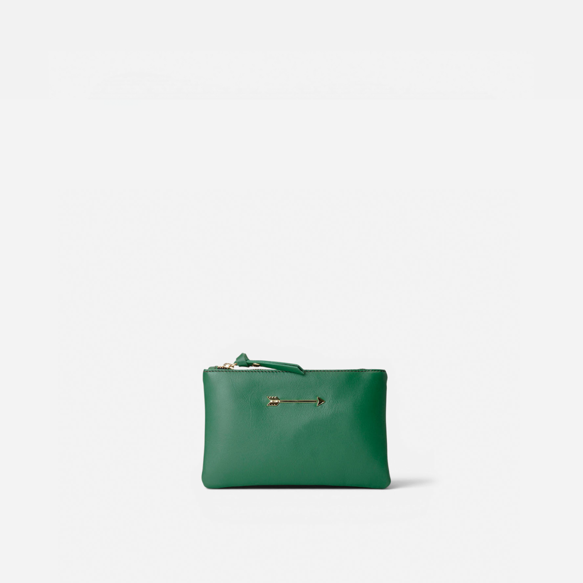 Cartera plana de piel Wallet Arrow color verde, de Mercules