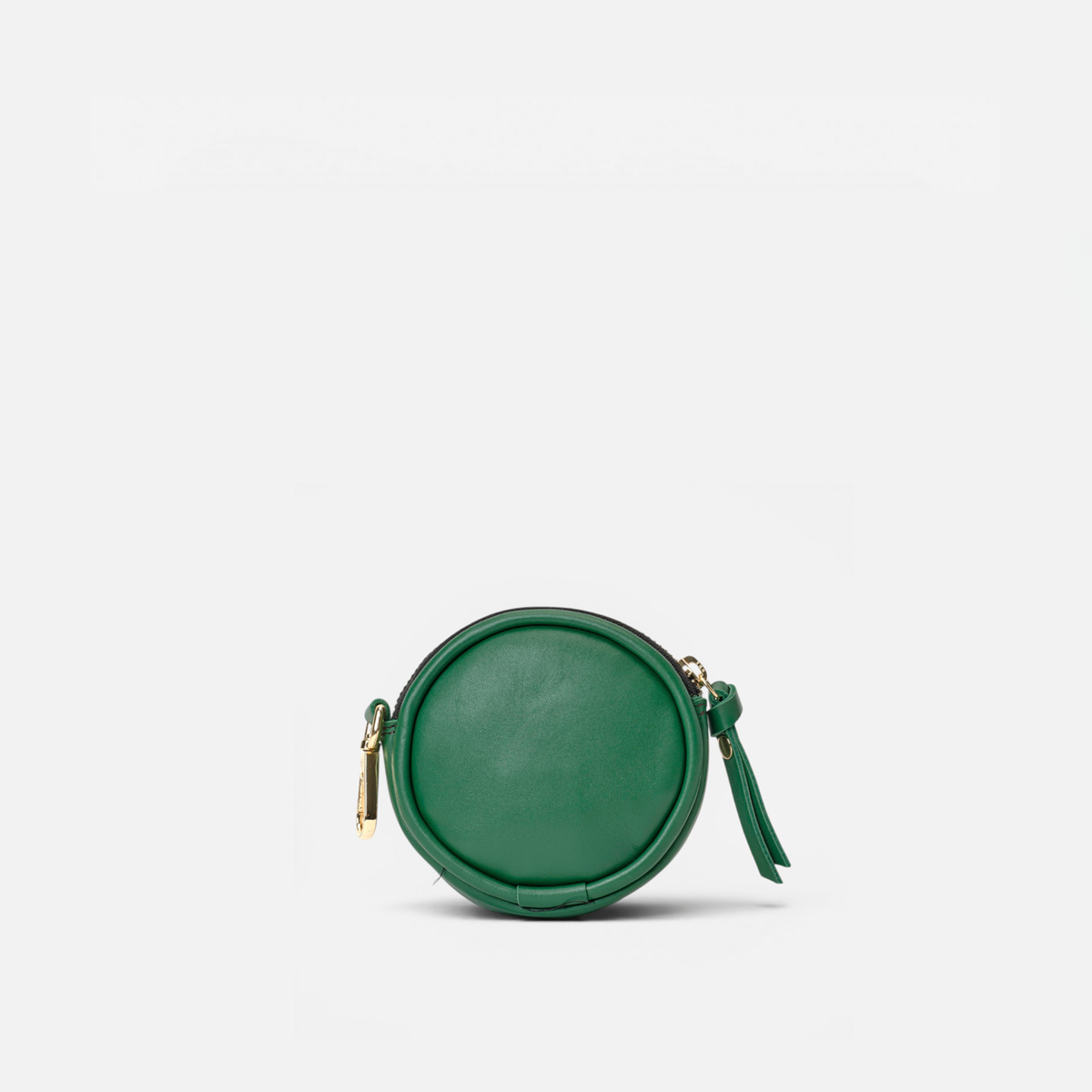 Monedero redondo de piel Monedero Smiley color verde, de Mercules