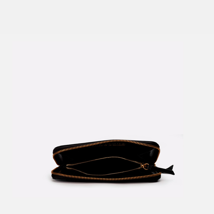 Cartera grande de piel Cartera continental grande color negro, de Mercules