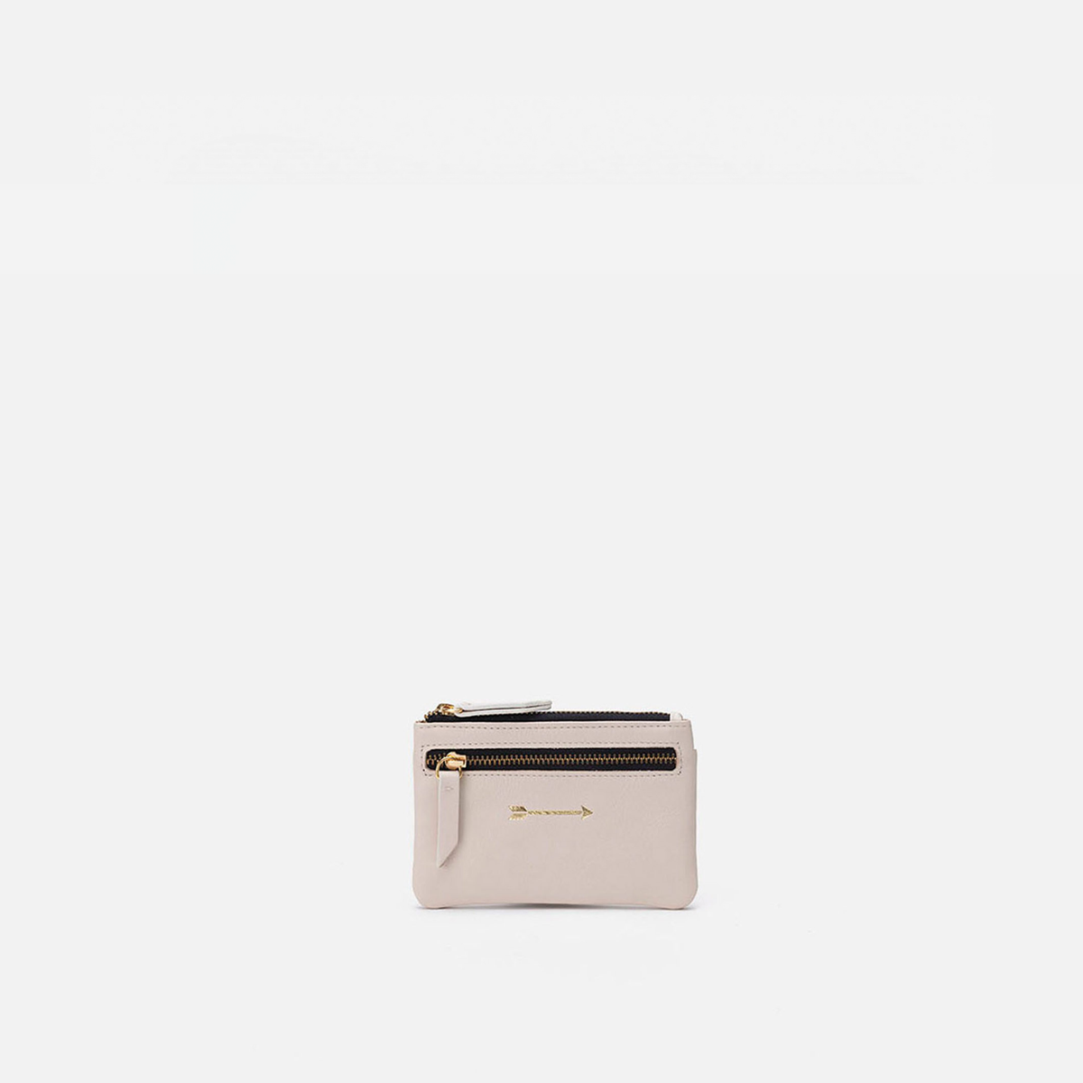 Leather coin purse in bone, by Mercules