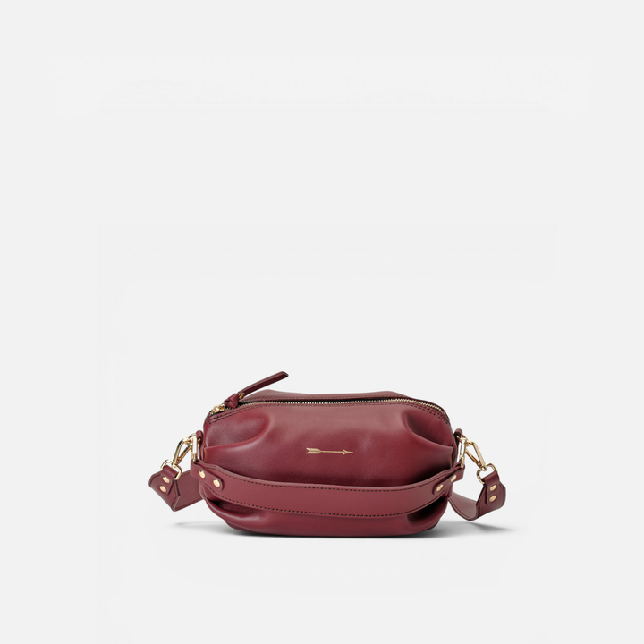 Bolso bandolera de piel Wasp Large color burdeos, de Mercules