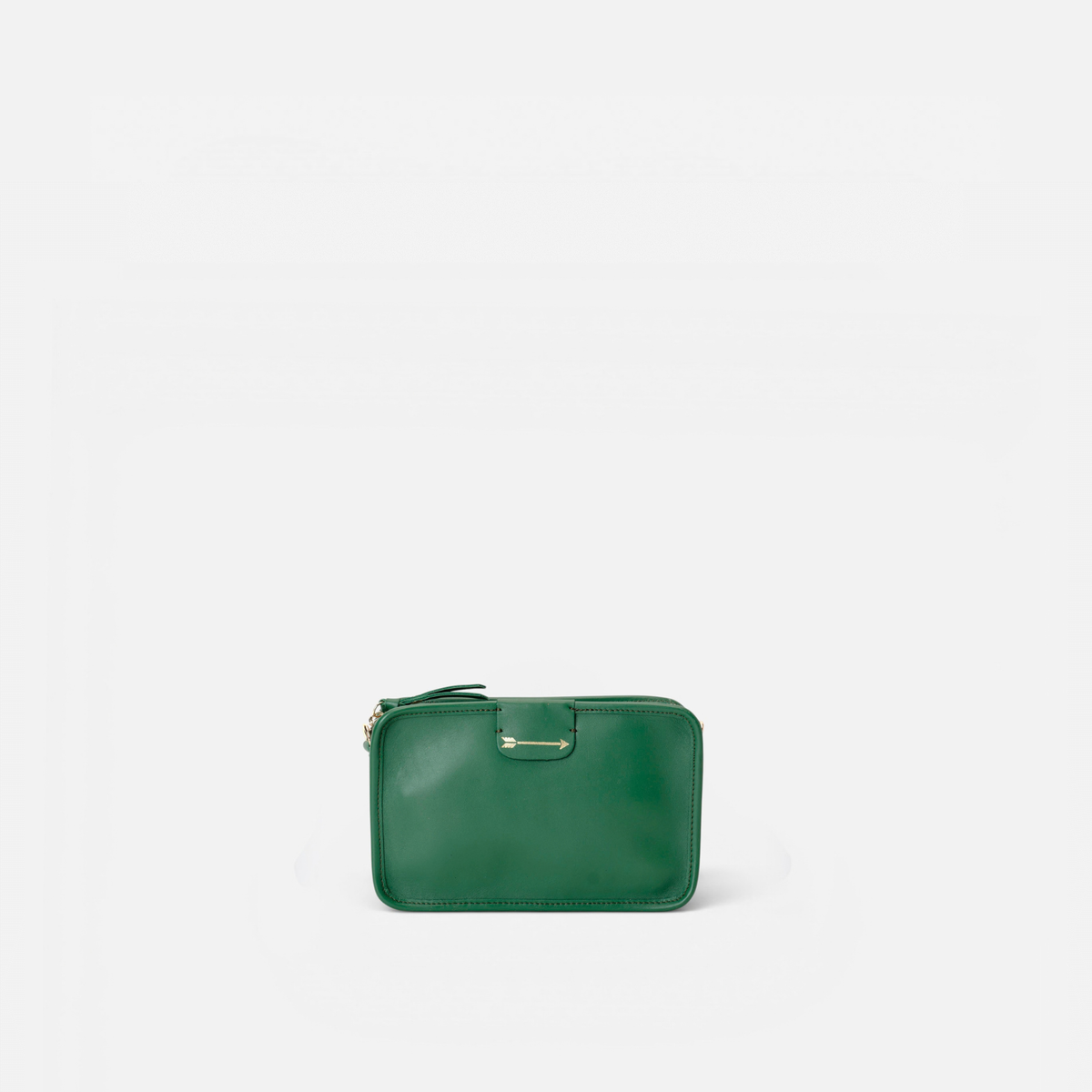 Bolso bandolera pequeño de piel Harvest color verde, de Mercules