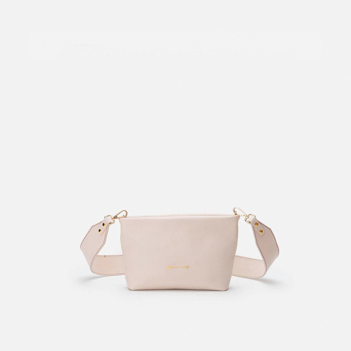 Bolso bandolera de piel Apollo color hueso, de Mercules