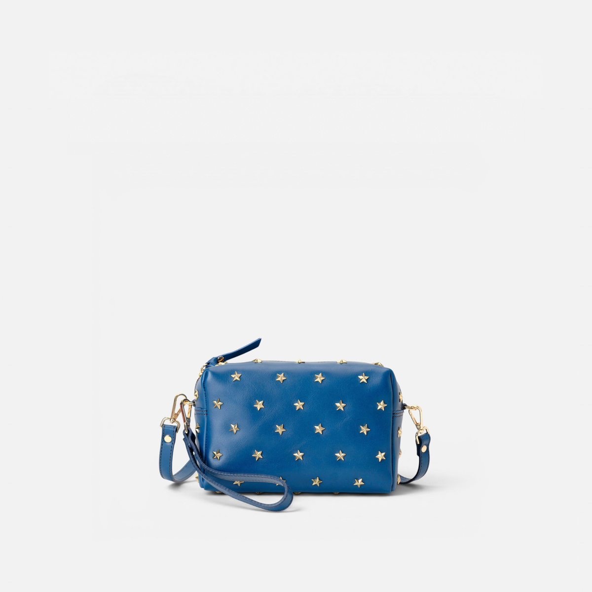 Dixie leather bag with stars in navy, by Mercules