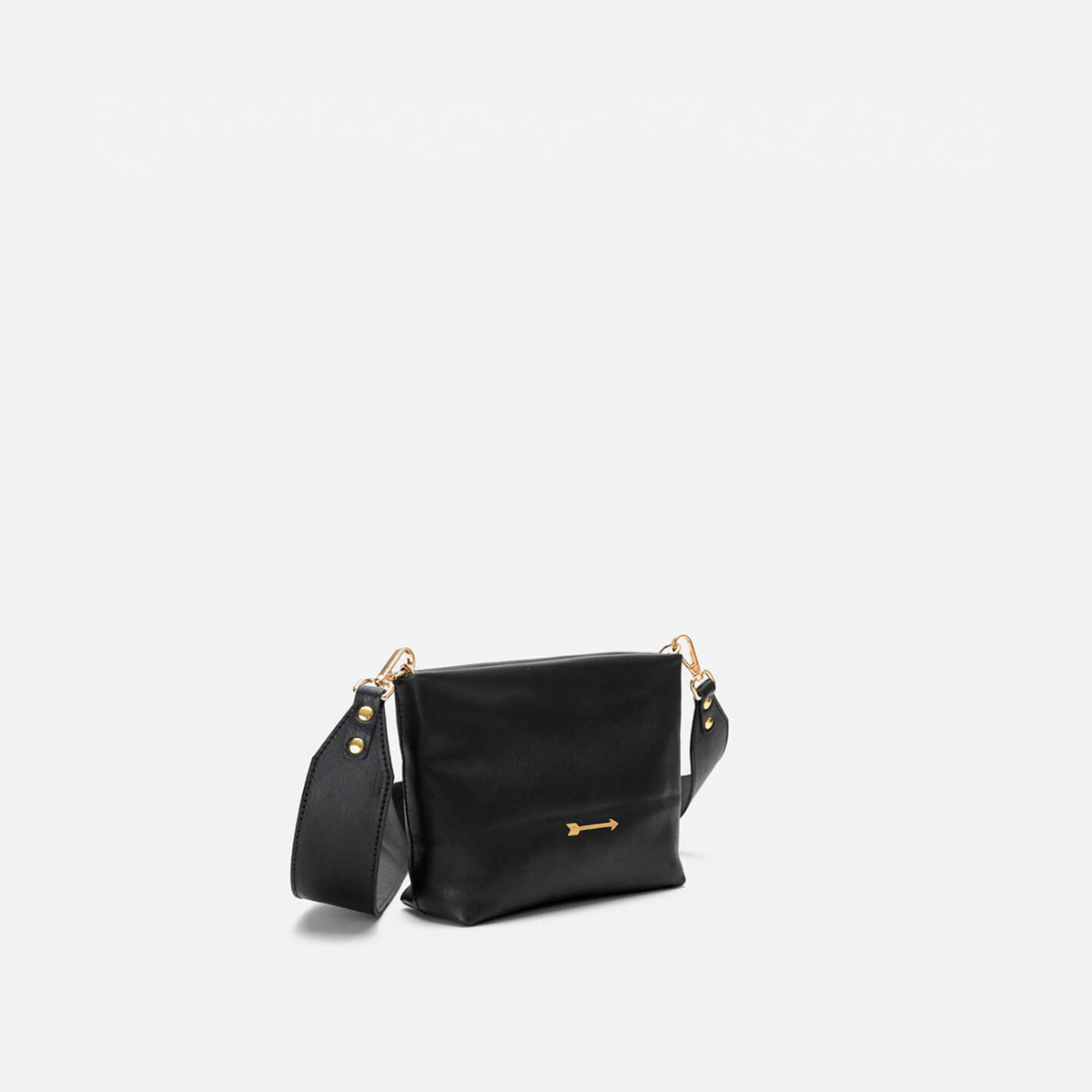Bolso bandolera de piel Apollo color negro, de Mercules