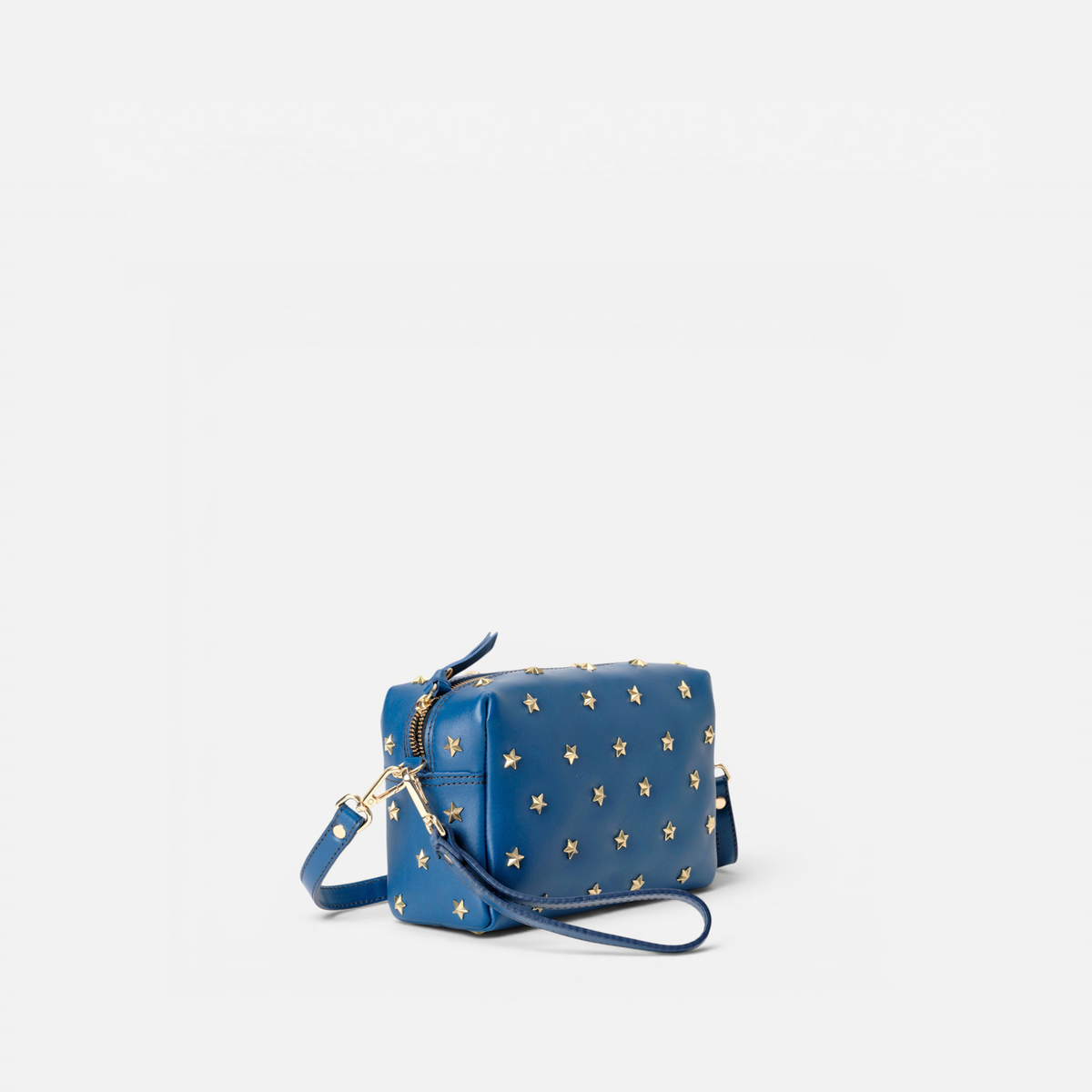 Dixie leather bag with stars in navy, by Mercules