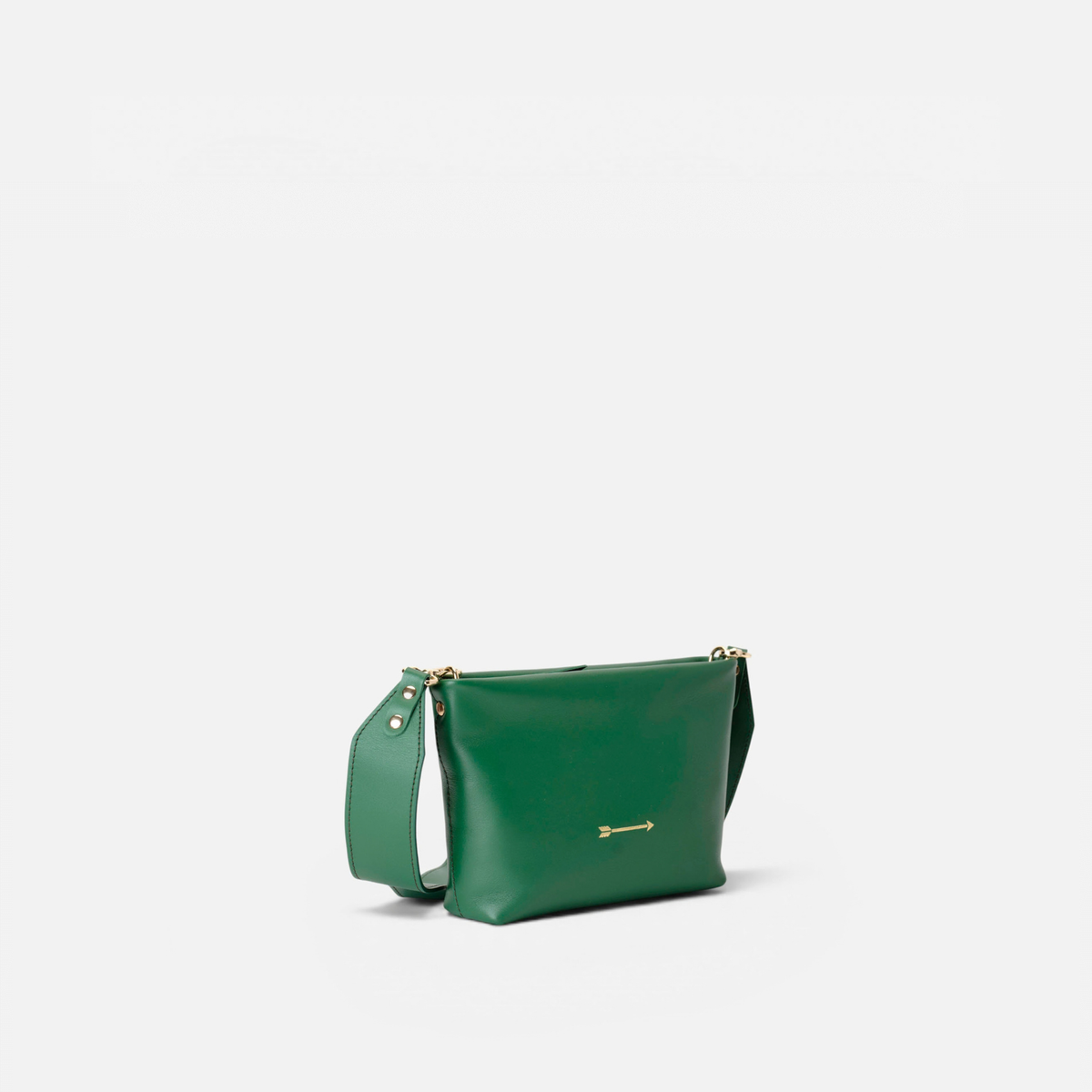 Bolso bandolera de piel Apollo color verde, de Mercules