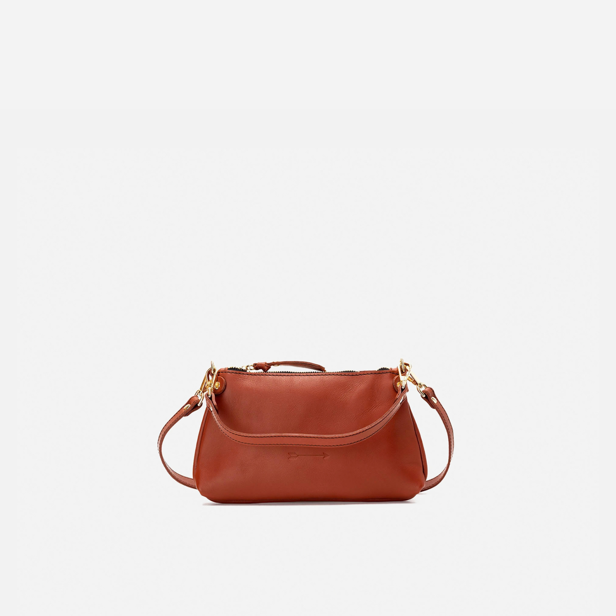 Bolso pequeño de hombro Foxy color teja, de Mercules