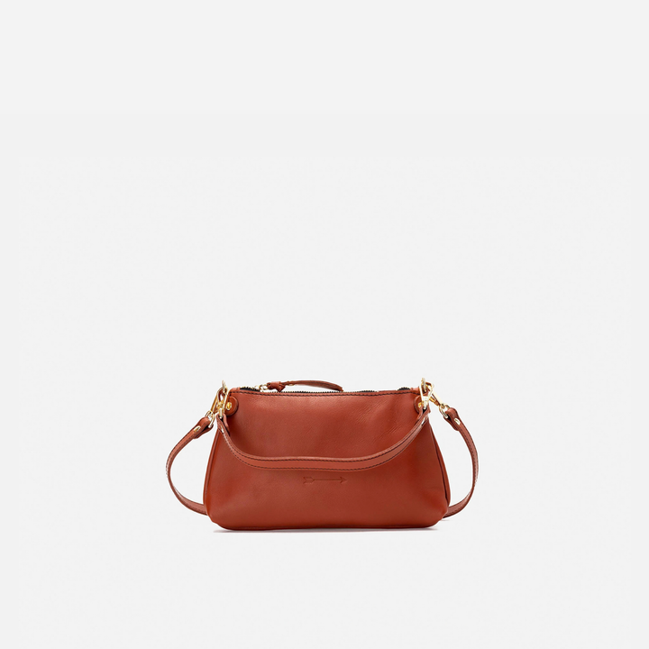 Bolso pequeño de hombro Foxy color teja, de Mercules