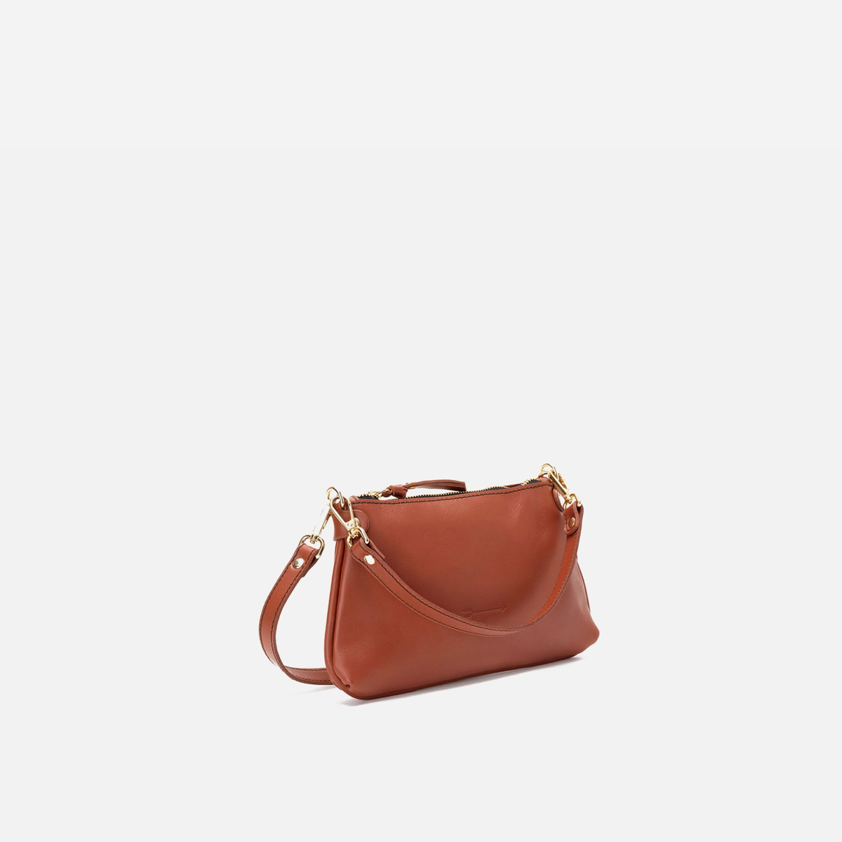 Bolso pequeño de hombro Foxy color teja, de Mercules