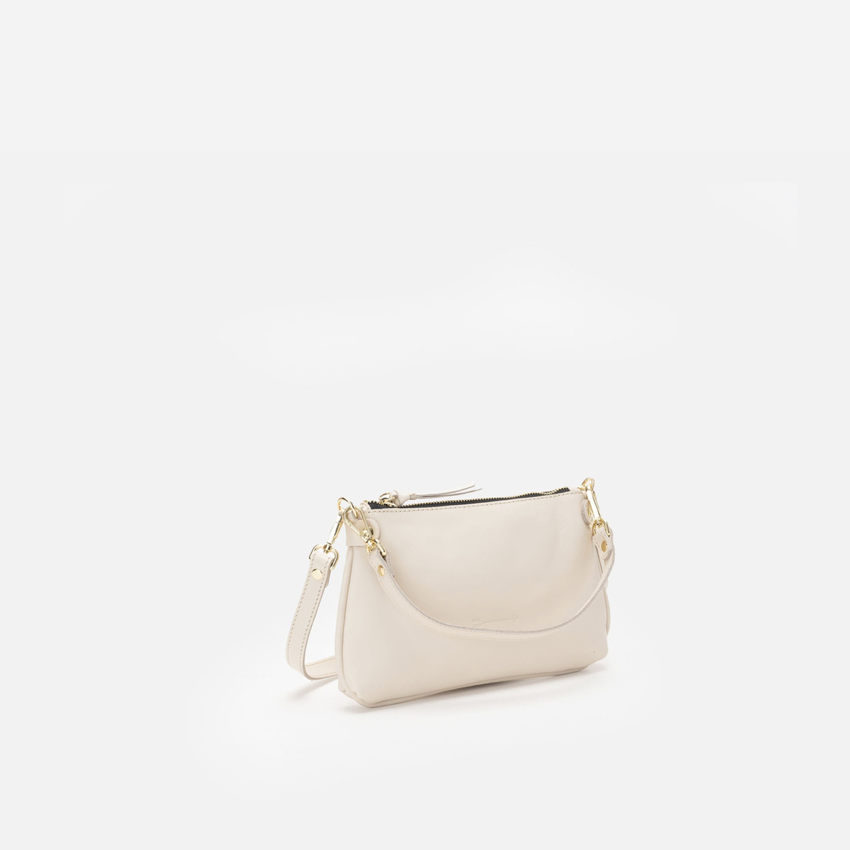Bolso pequeño de hombro Foxy color hueso, de Mercules
