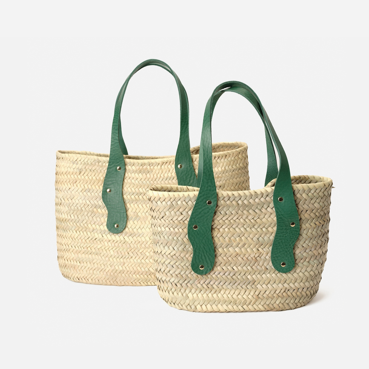 Capazo de palma pequeño Basket Mermaid S color verde, de Mercules