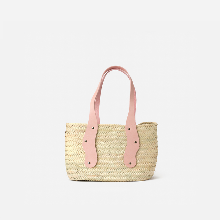 Capazo de palma pequeño Basket Mermaid S color rosa, de Mercules