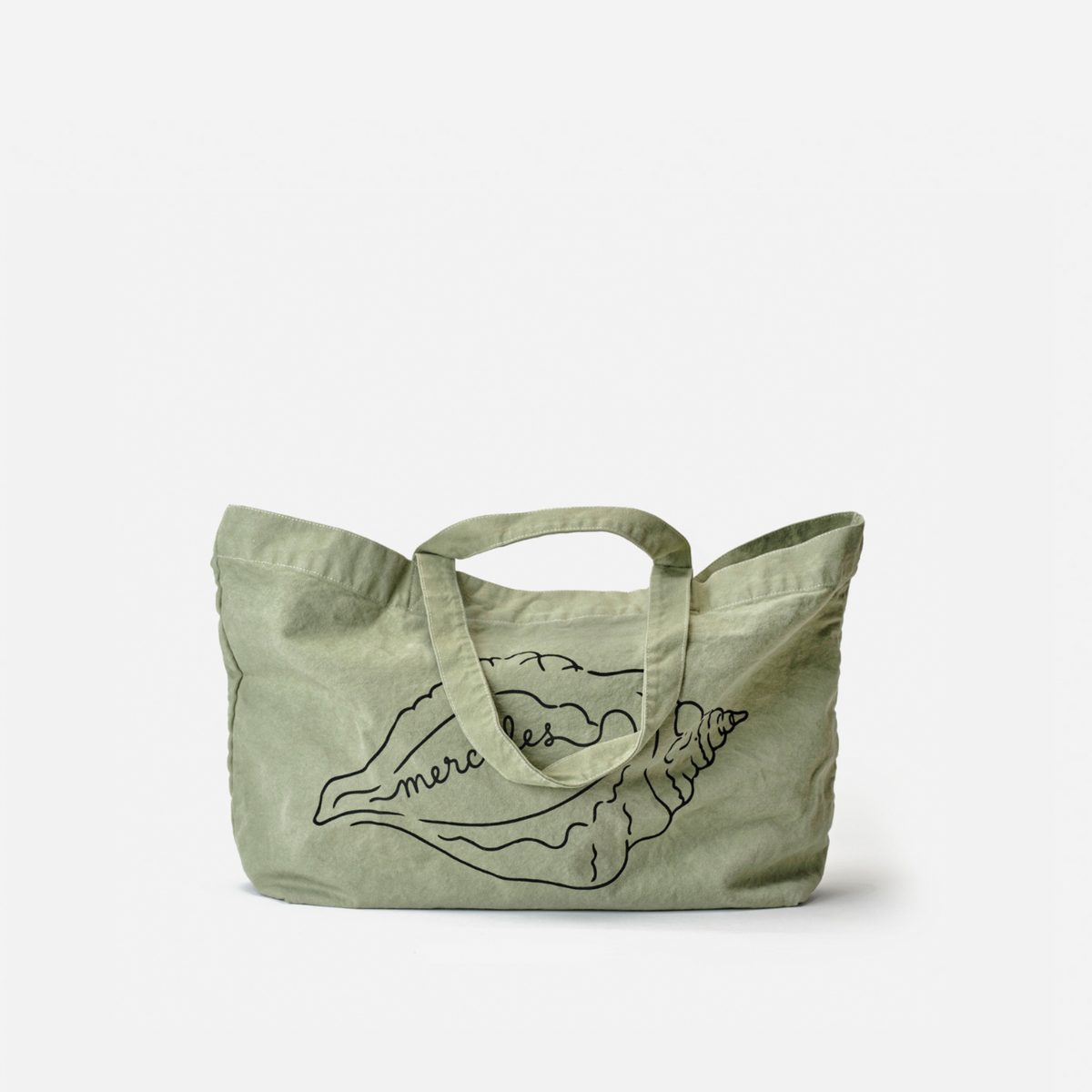 Canvas Tote Shell Light Green, by Mercules