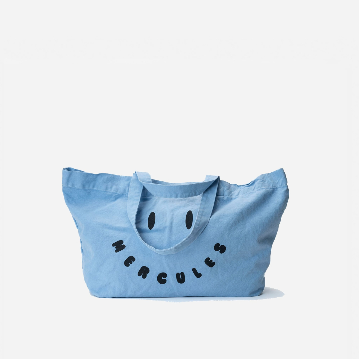 Canvas Tote Smiley Blue-Grey, by Mercules