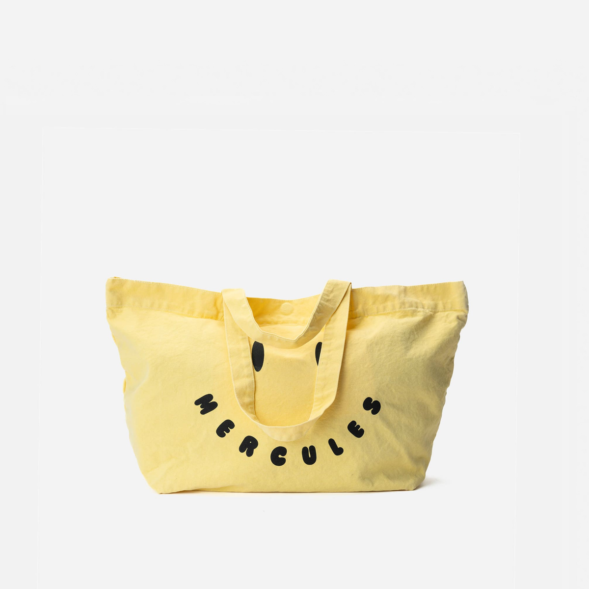 Canvas tote Smiley amarillo, de Mercules