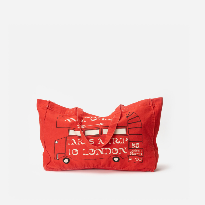 Canvas Tote London Bus, by Mercules
