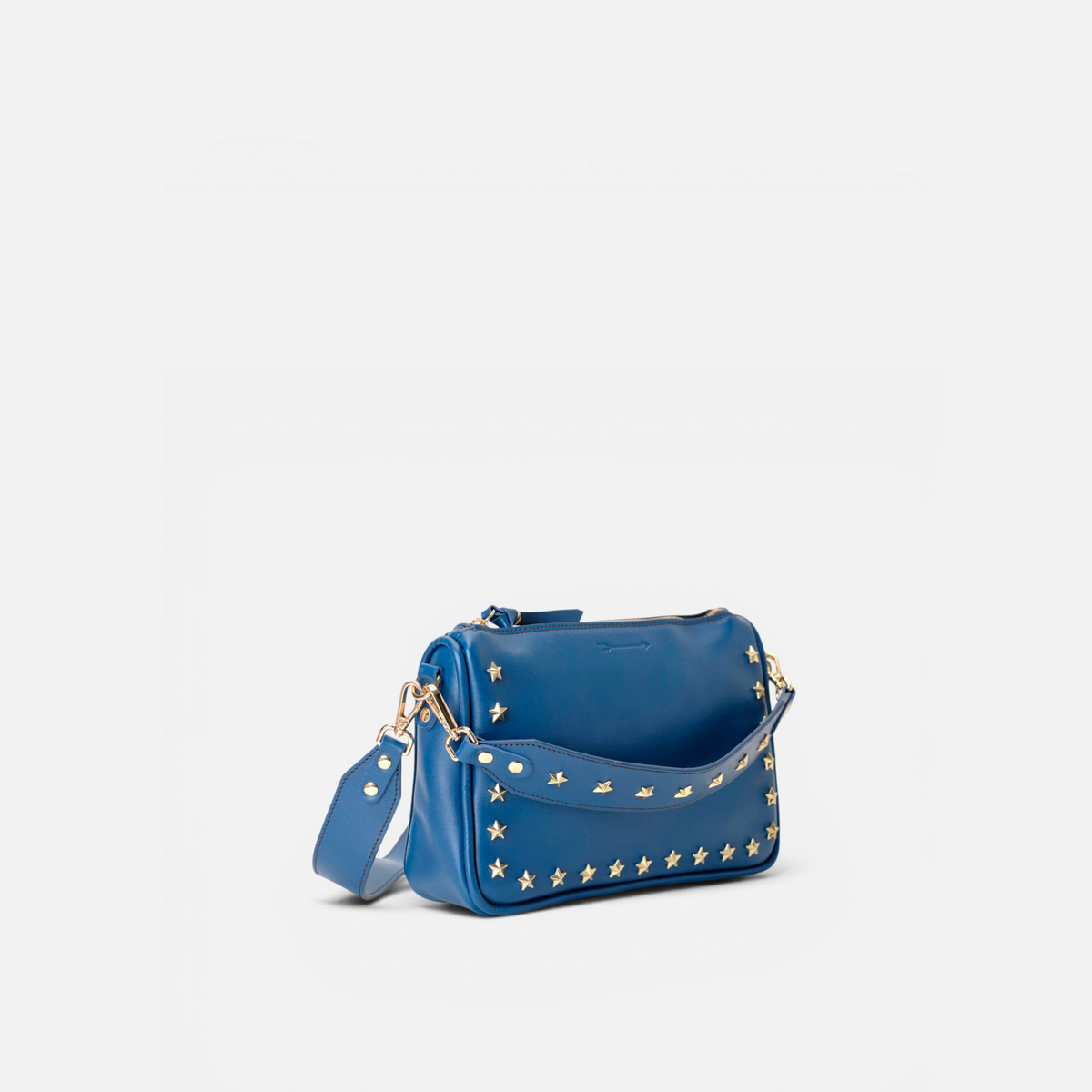 Bolso de piel con estrellas Sandy Stars color azul marino, de Mercules
