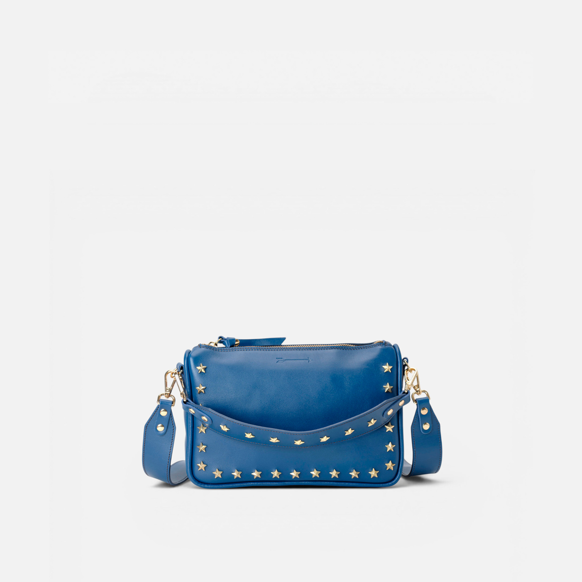 Bolso de piel con estrellas Sandy Stars color azul marino, de Mercules