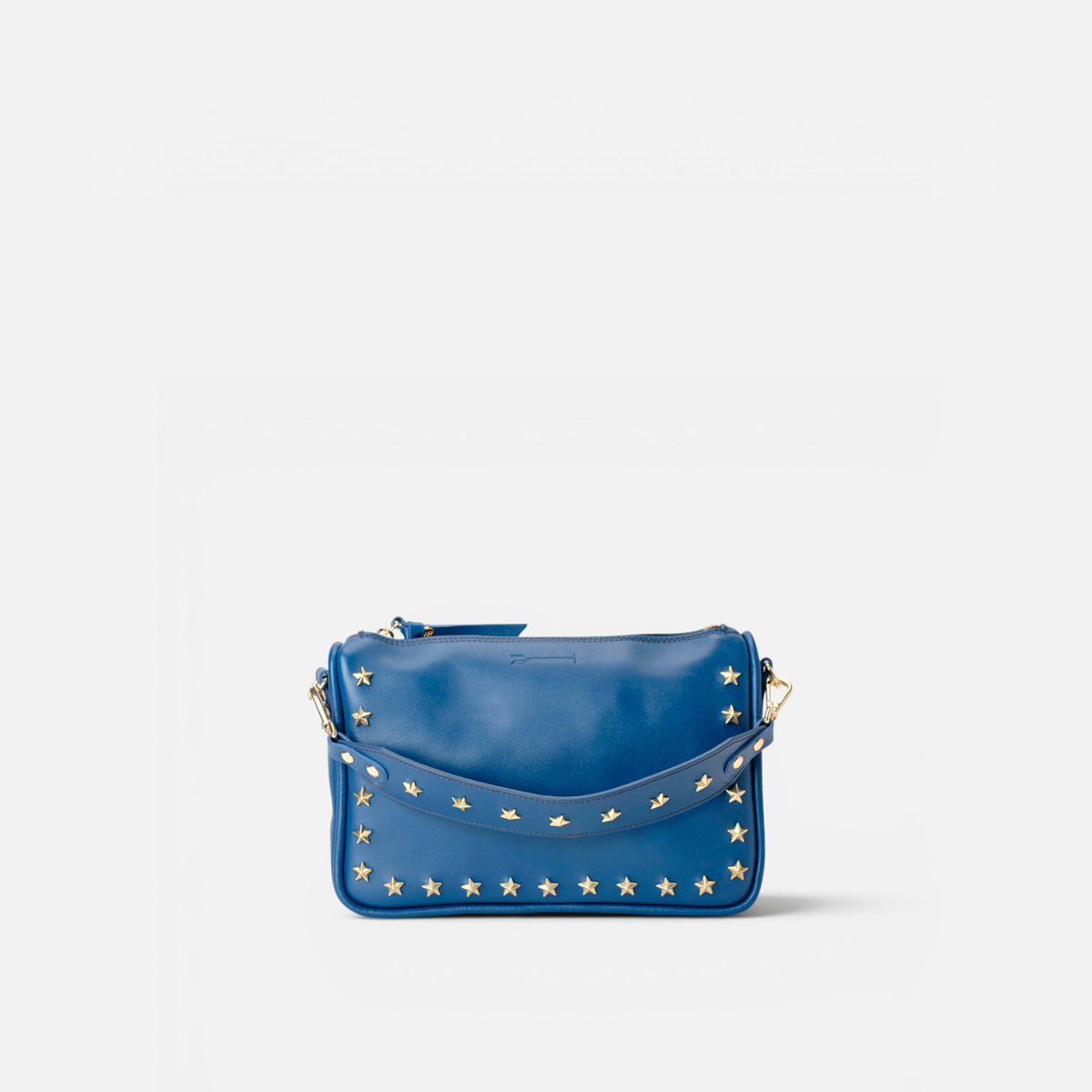 Bolso de piel con estrellas Sandy Stars color azul marino, de Mercules