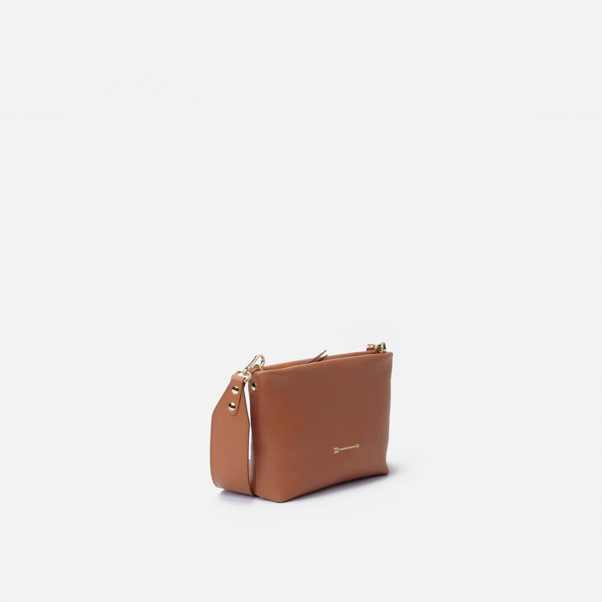 Bolso bandolera de piel Apollo color coñac, de Mercules