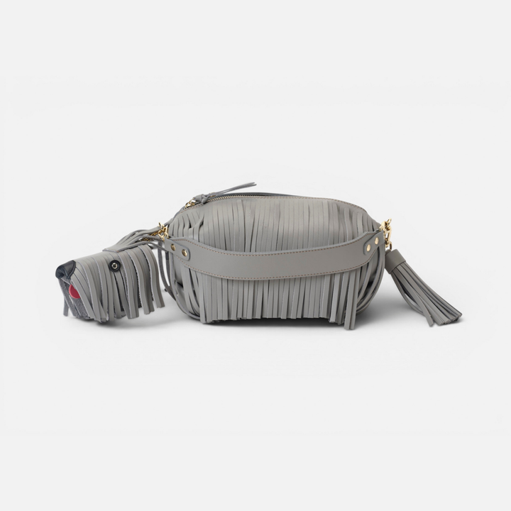 Charm de piel para bolso Pack Charm Scott color gris, de Mercules