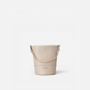 Bolso cubo con tachuelas Perseo color hueso, de Mercules